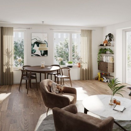 En av lägenheterna i etapp 2:1