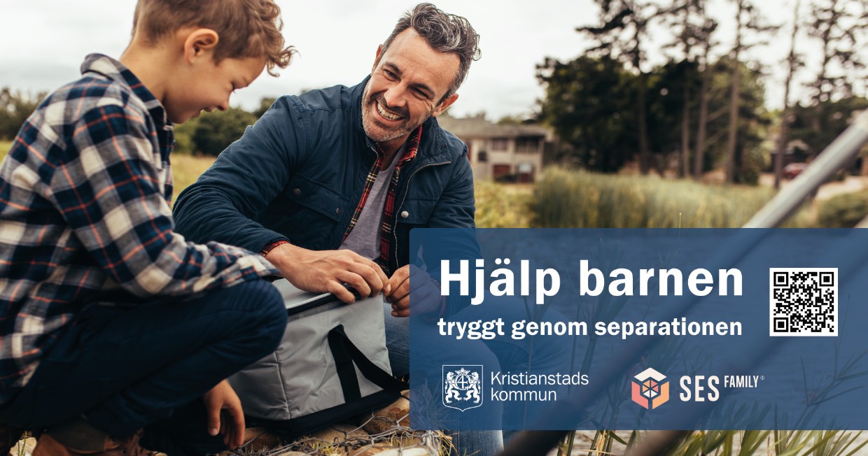 En bild från kommunen där det står hjälp barnen