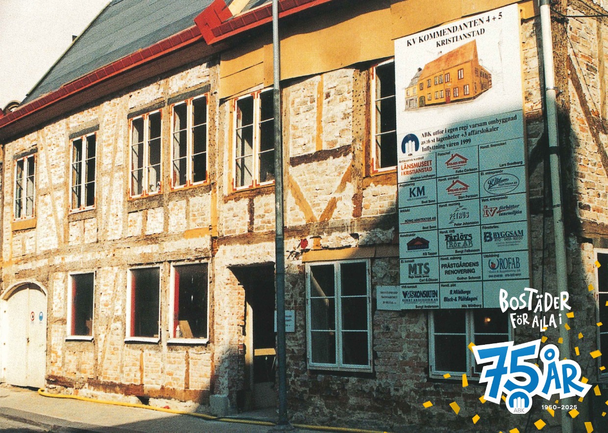 korsvirkeshuset under tiden det renoverades