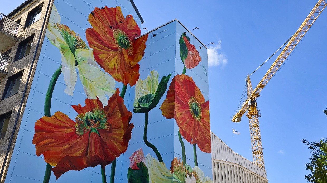 konstnären och väggen